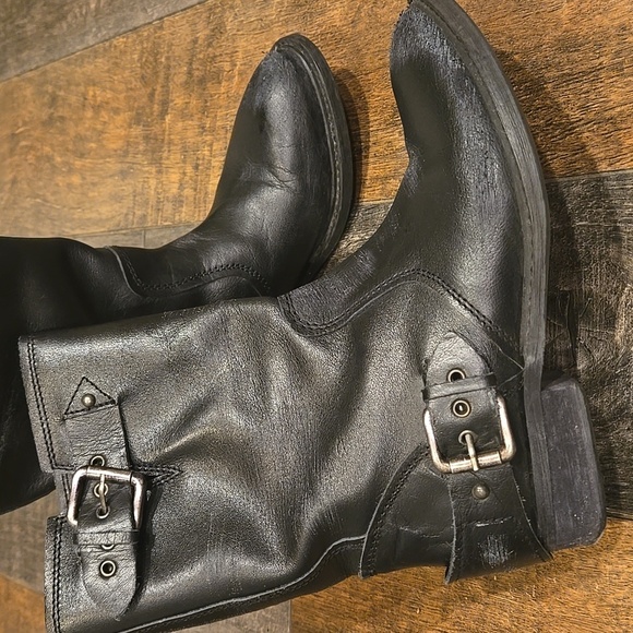 Zara Leather Moto Boots - Picture 7 of 15